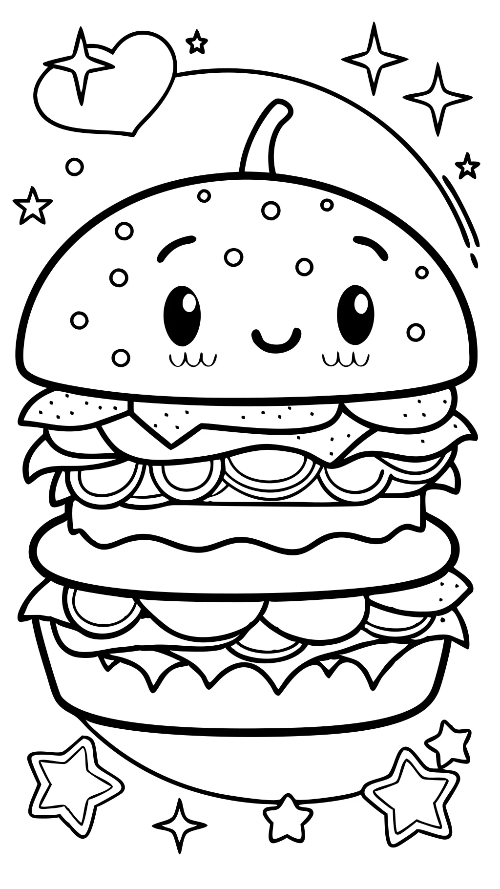 burger coloring page